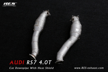   All SS304 / Cat Downpipe With Heat Shield